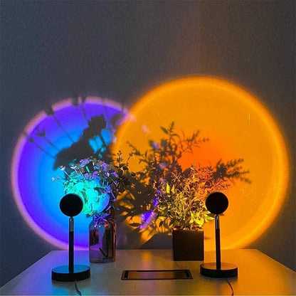 Projecteur USB en aluminium, lumière d'ambiance coucher de soleil, Led 16 couleurs, lampe arc-en-ciel Rgb intelligente avec télécommande - brazza clothes
