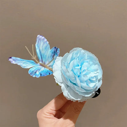 Pince à cheveux papillon haut de gamme en trois dimensions pour femmes de Style chinois accessoire de cheveux doux et de niche - brazza clothes